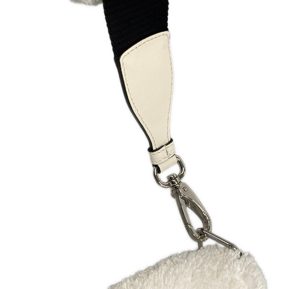 Prada Terry Shoulder Bag 1BH190 White Black - Picture 11 of 15